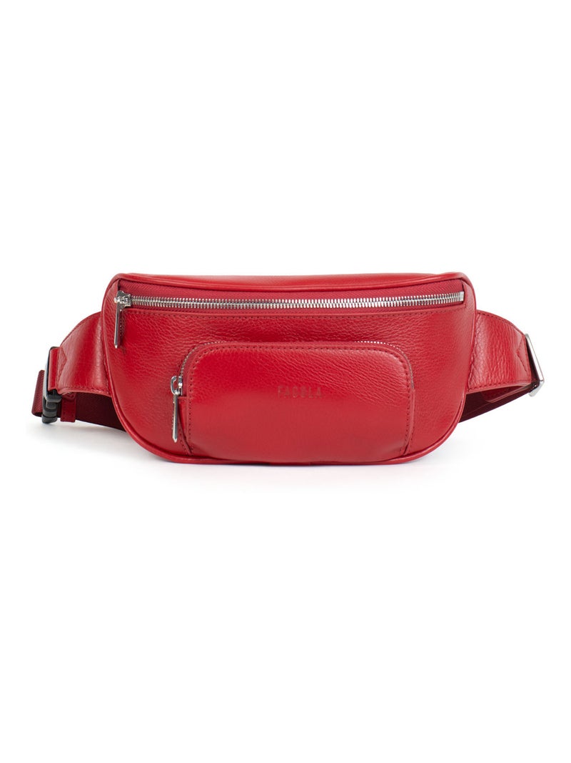 Sac banane cuir Marta Rouge foncé - Kiabi