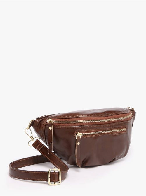 Sac banane cuir milano cuir de vachette - Kiabi Sac banane cuir milano cuir de vachette - Kiabi