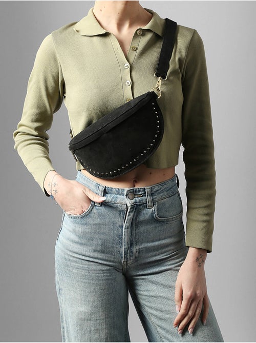 Sac banane cuir milano cuir de vachette - Kiabi