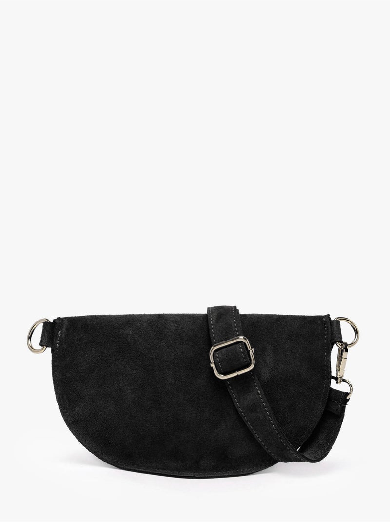 Sac banane cuir milano cuir de vachette Noir Noir - Kiabi