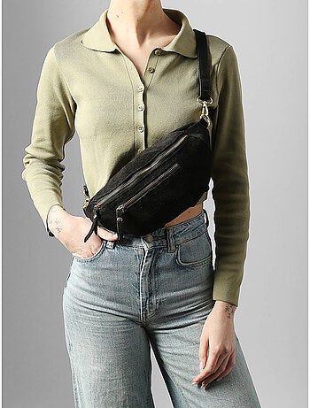 Sac banane cuir milano cuir de vachette