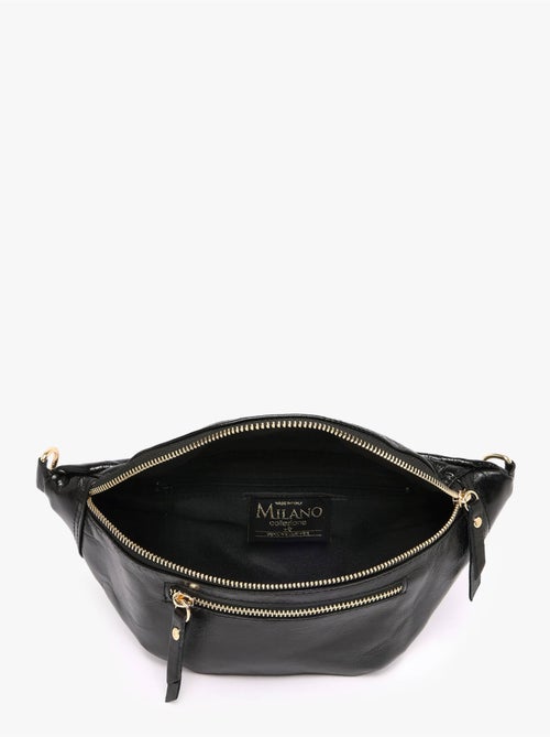Sac banane cuir milano cuir de vachette - Kiabi