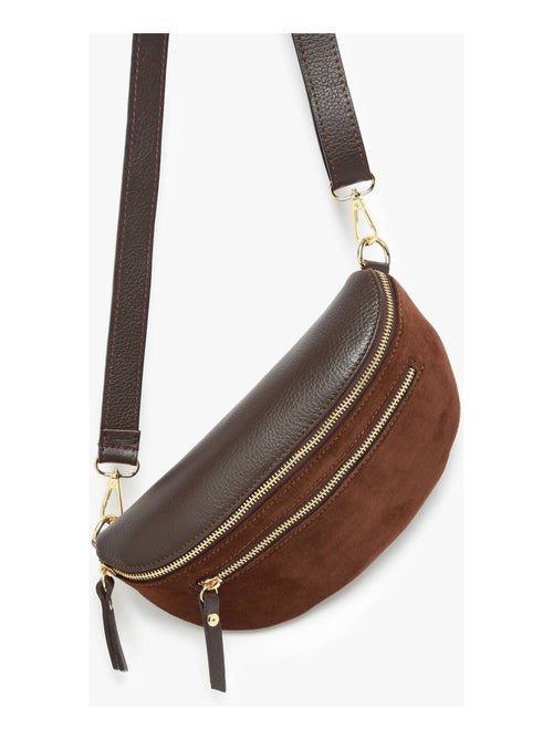 Sac banane cuir milano cuir de vachette - Kiabi