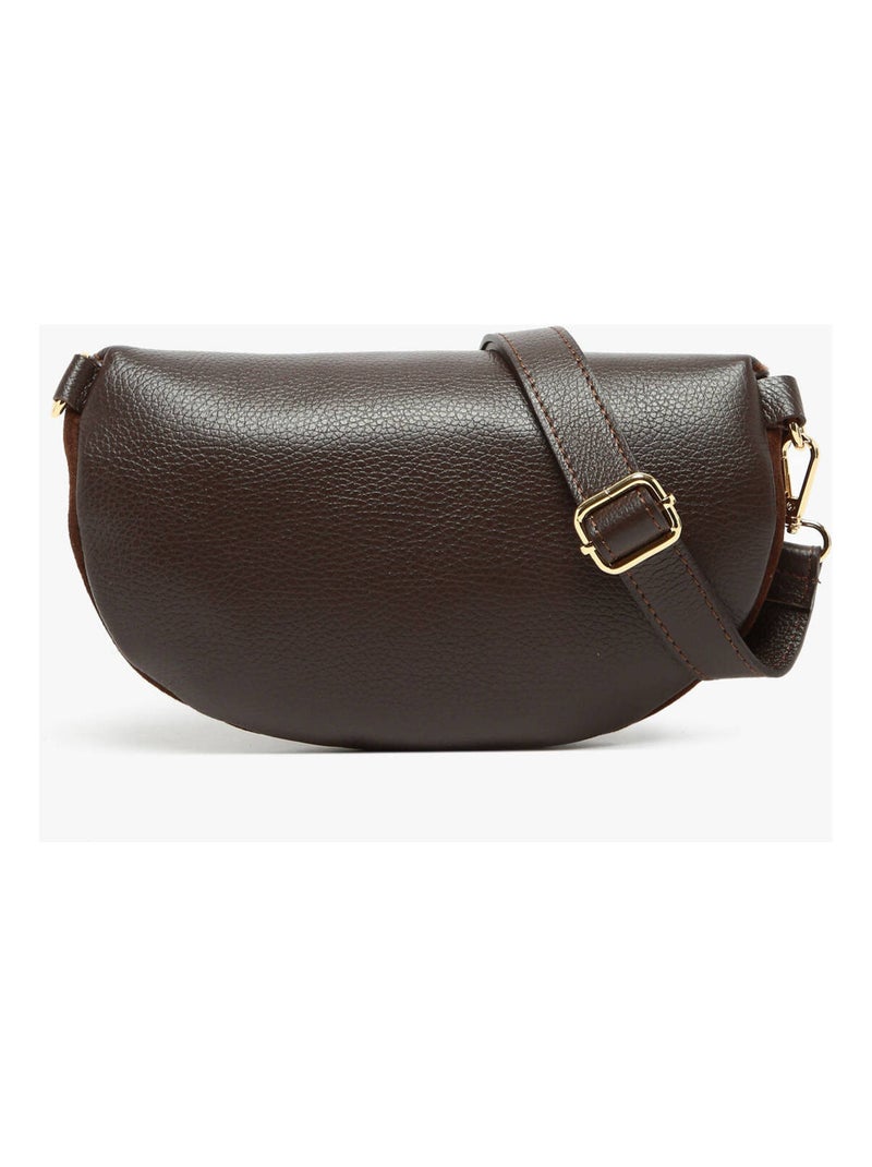 Sac banane cuir milano cuir de vachette Noir Rouge Noir - Kiabi