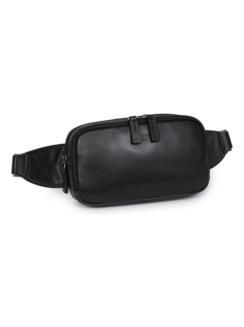 Sac banane  Cuir SOFT STUDIO Noir - Kiabi