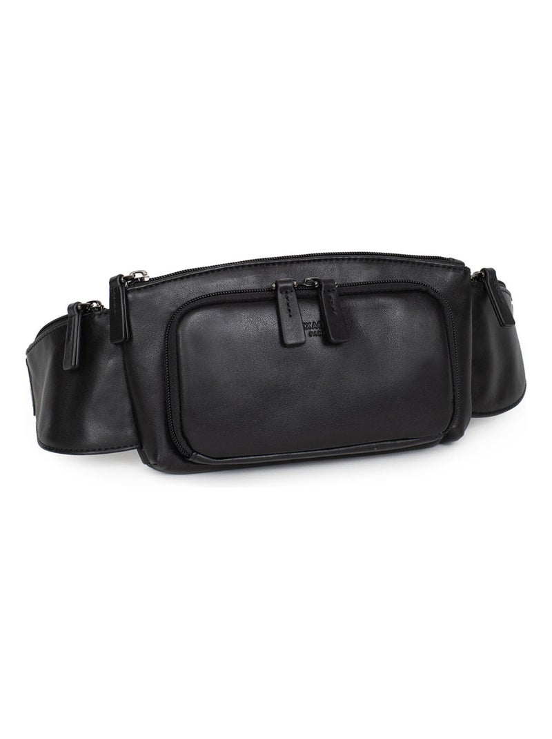 Sac banane  Cuir SOFT STUDIO Noir - Kiabi