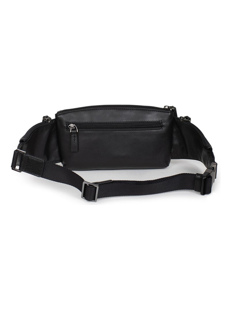 Sac banane  Cuir SOFT STUDIO Noir - Kiabi