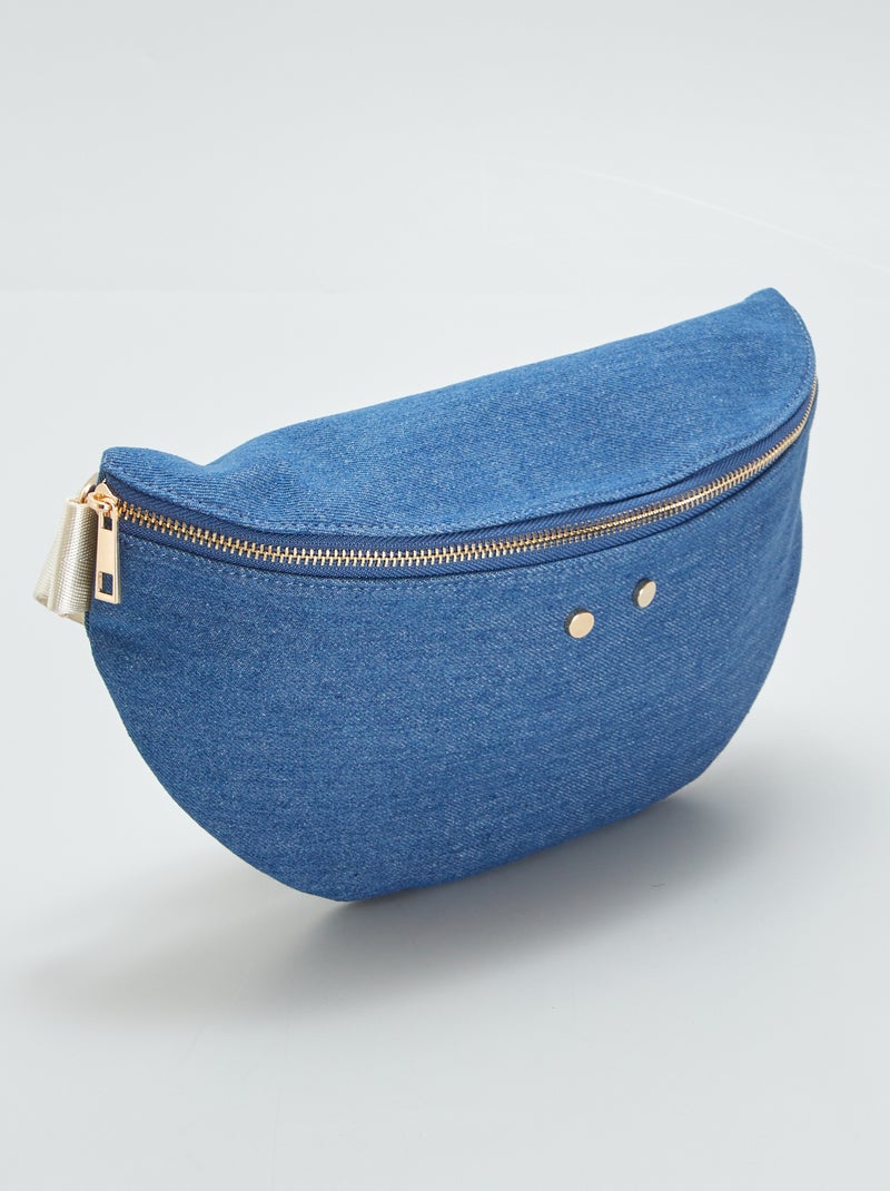 Sac banane en denim denim - Kiabi