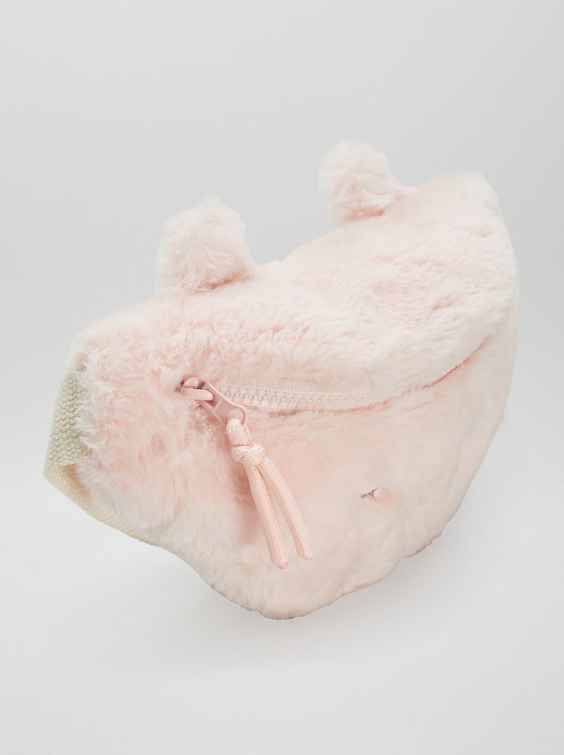 Sac banane en fausse fourrure Rose - Kiabi