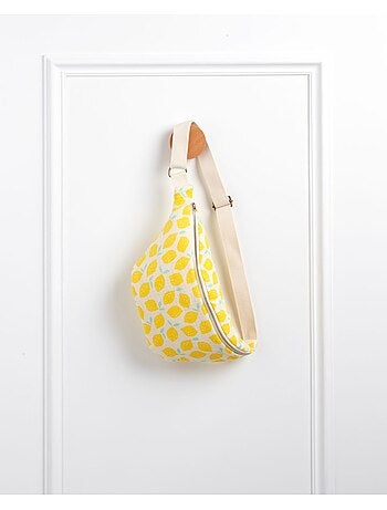 Sac banane en gaze de coton imprimé léopard - SAUTHON