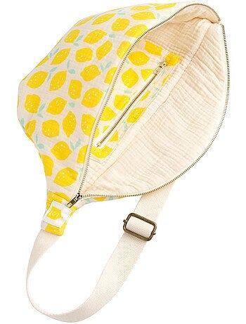 Sac banane en gaze de coton imprimé léopard - SAUTHON