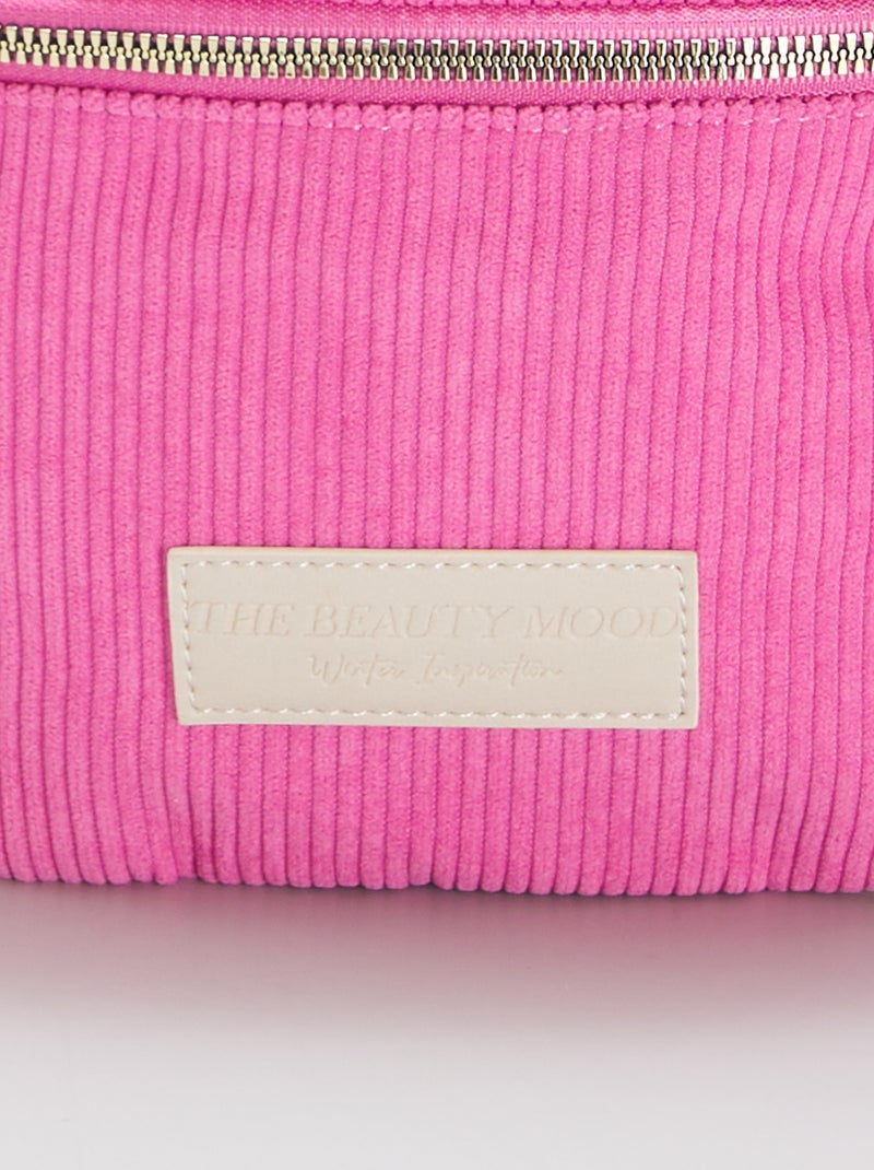 Sac banane en velours avec patch brodé Rose - Kiabi