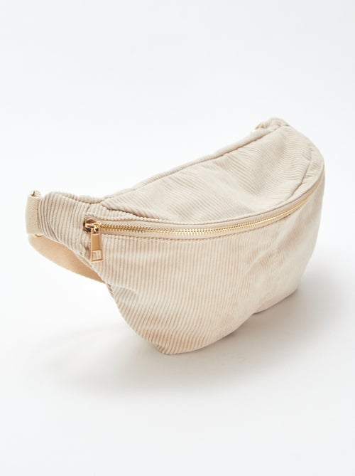 Sac banane en velours côtelé - Kiabi