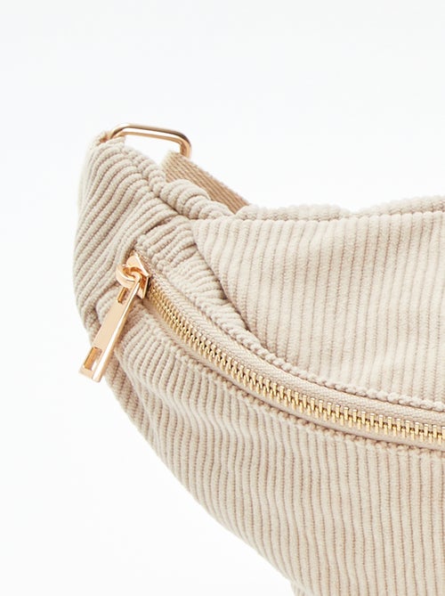 Sac banane en velours côtelé - Kiabi