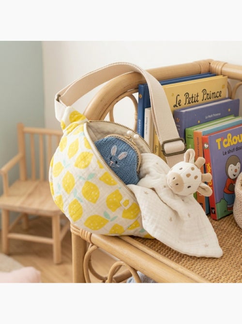 Sac banane enfant en gaze de coton imprimé citron - SAUTHON - Kiabi