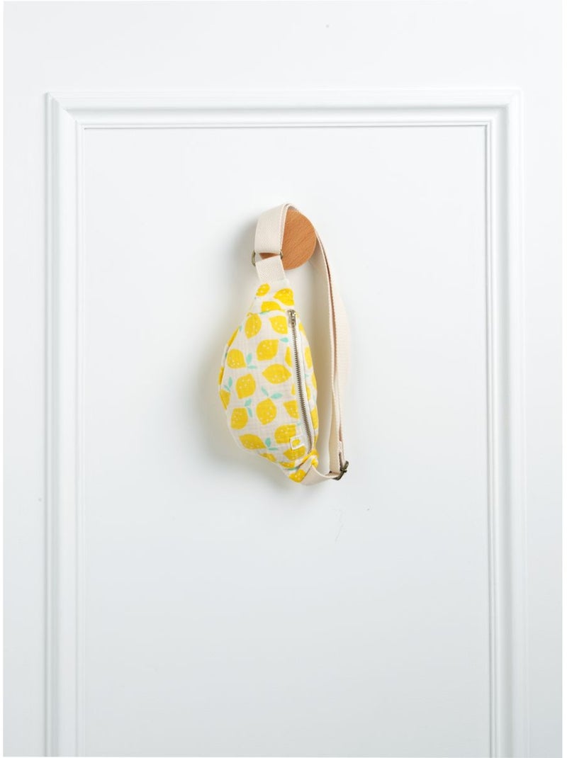 Sac banane enfant en gaze de coton imprimé citron - SAUTHON Jaune - Kiabi