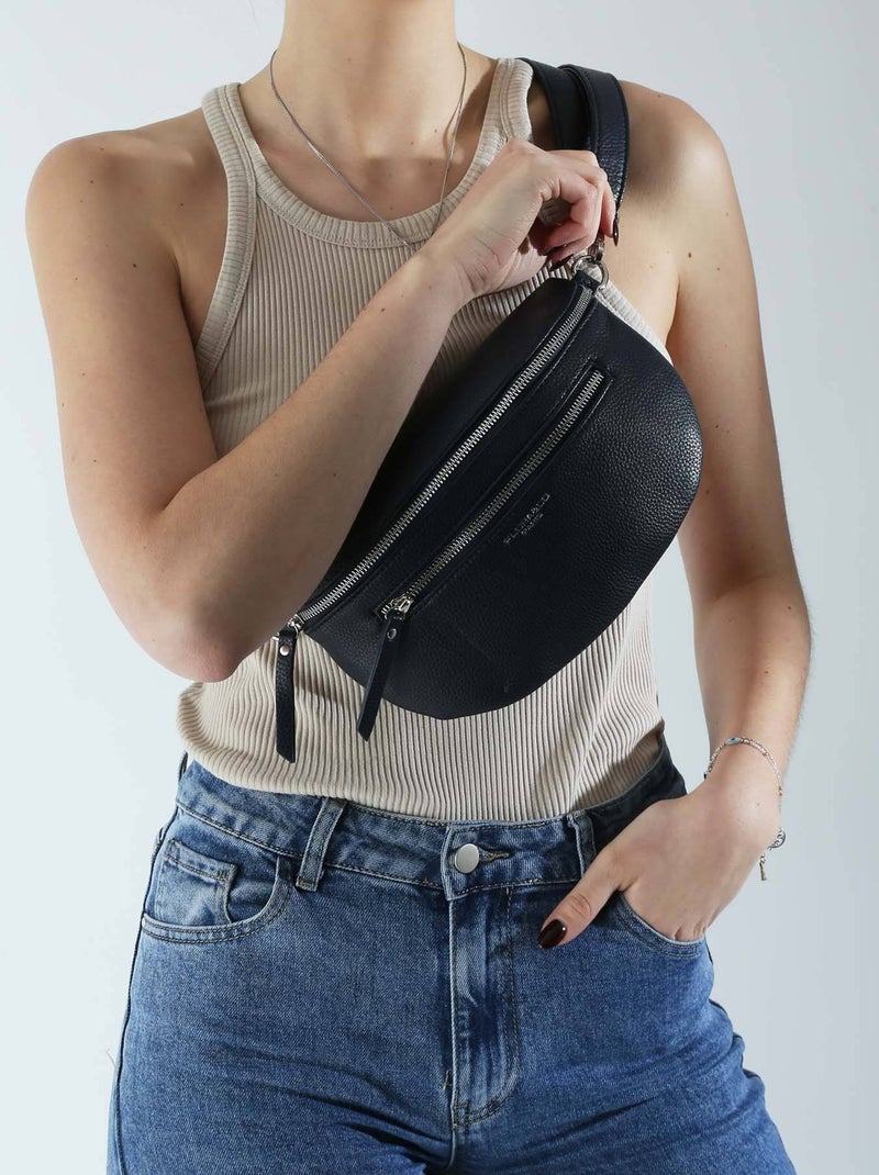 Sac banane flora & co toile enduite Bleu - Kiabi