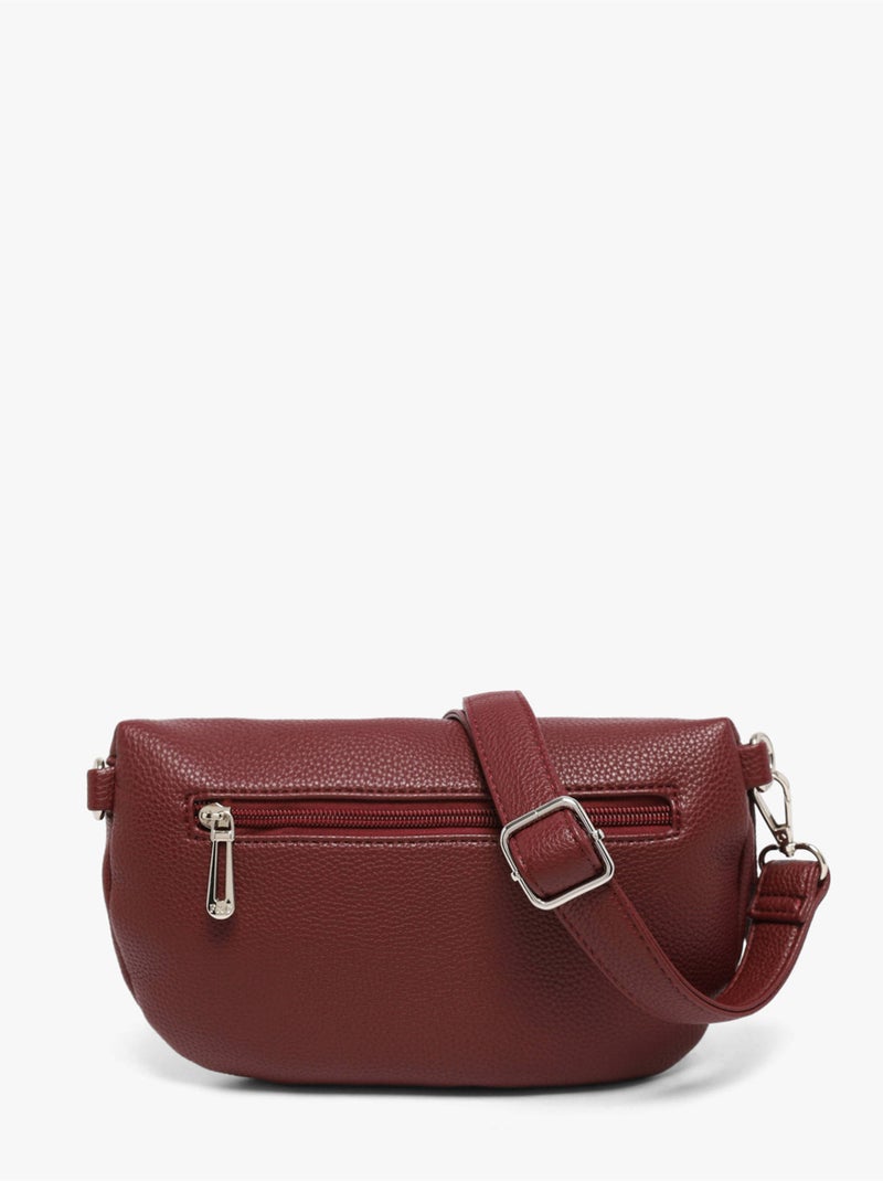 Sac banane flora & co toile enduite Bordeaux - Kiabi