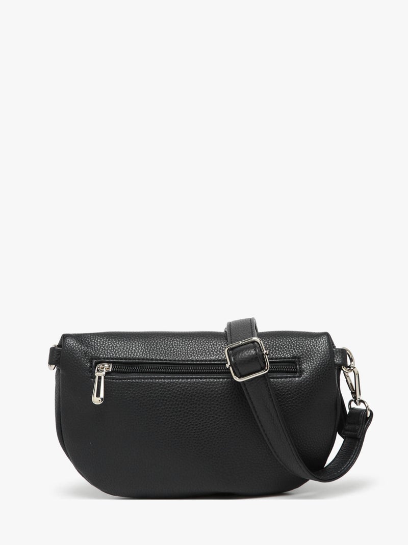 Sac banane flora & co toile enduite Noir Noir - Kiabi