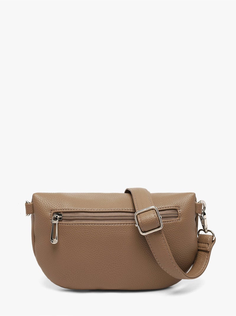 Sac banane flora & co toile enduite Taupe - Kiabi
