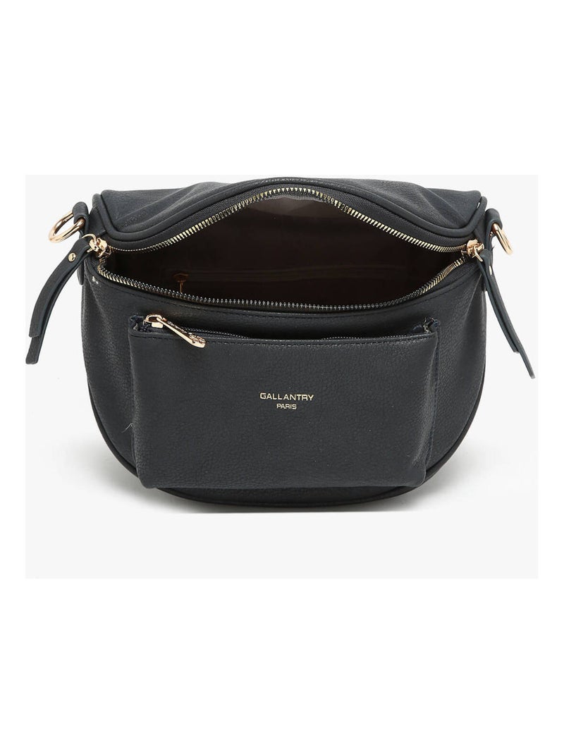 Sac banane gallantry toile enduite Bleu Noir - Kiabi