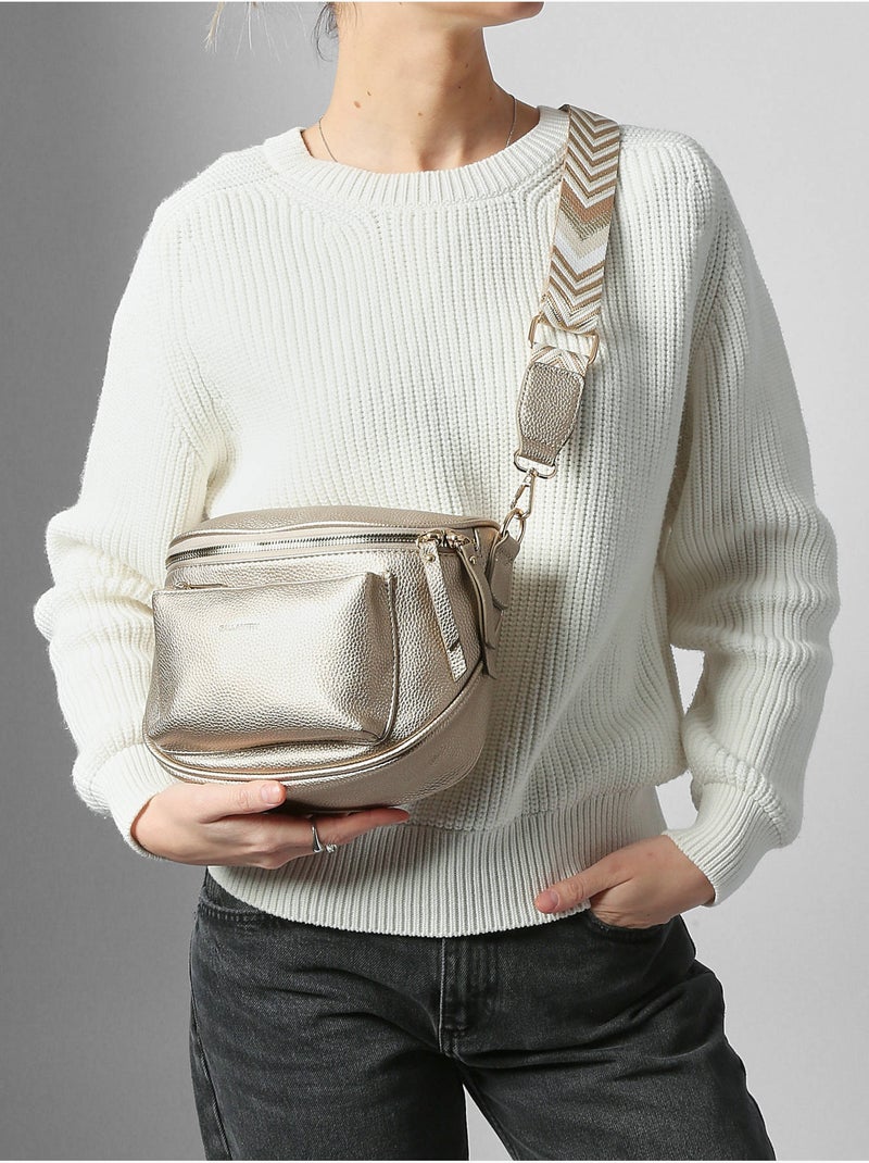 Sac banane gallantry toile enduite Gold - Kiabi