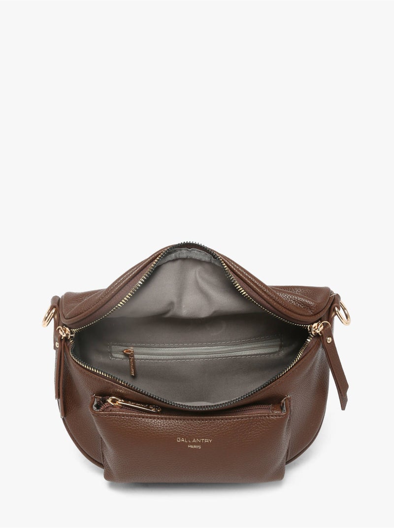Sac banane gallantry toile enduite Marron caramel - Kiabi