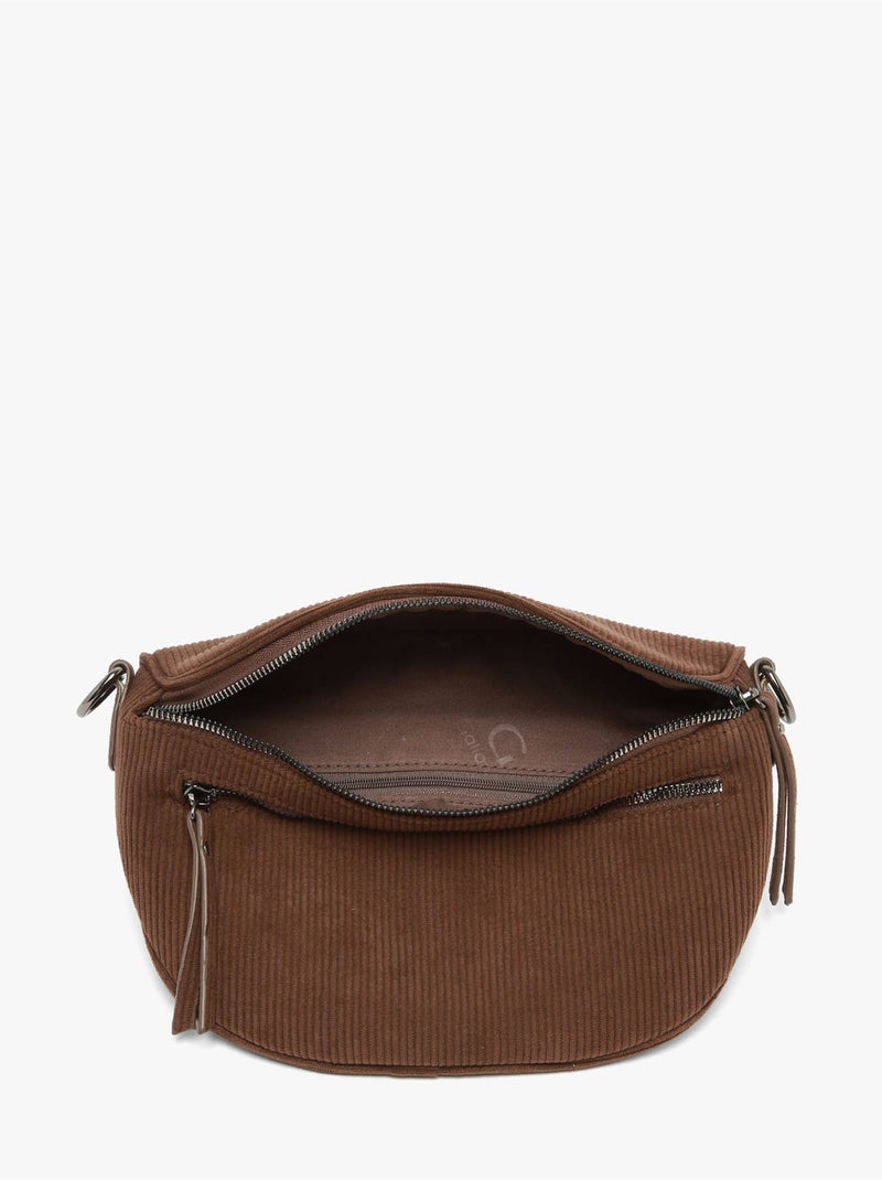 Sac banane gallantry toile enduite Marron caramel - Kiabi