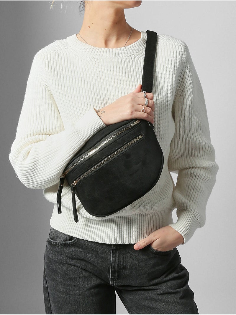 Sac banane gallantry toile enduite Noir - Kiabi
