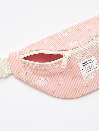 Sac banane imprimé all-over fleuri en coton