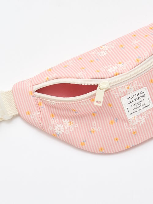 Sac banane imprimé all-over fleuri en coton - Kiabi