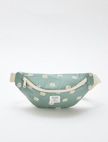 Sac banane imprimé all-over fleuri en coton