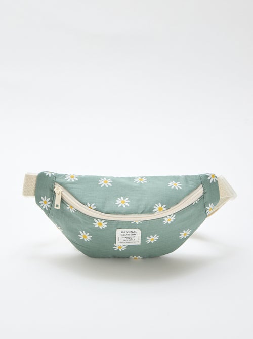 Sac banane imprimé all-over fleuri en coton - Kiabi