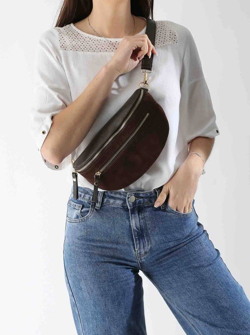 Sac Banane Milano Cuir De Vachette - Kiabi