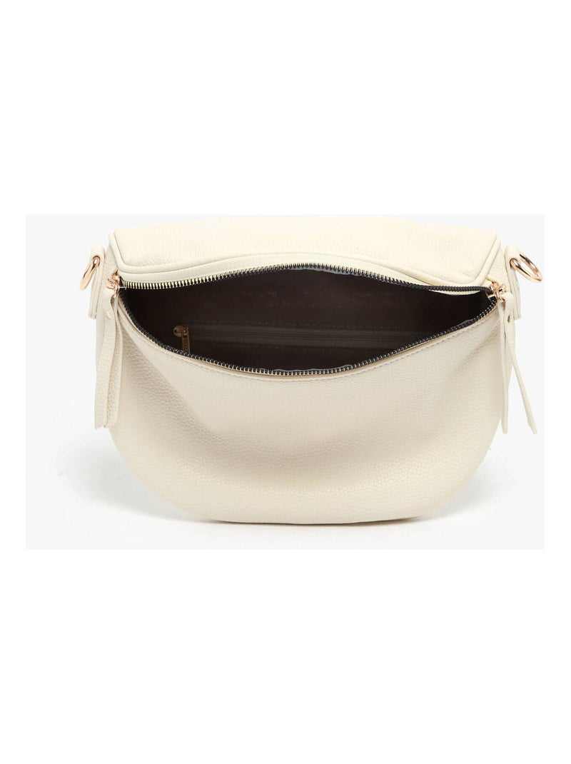 Sac Banane Miniprix Toile Enduite Beige/Blanc - Kiabi