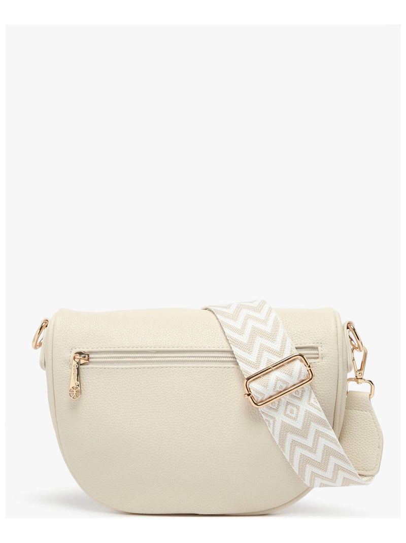 Sac Banane Miniprix Toile Enduite Beige/Blanc - Kiabi
