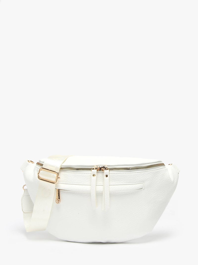 Sac Banane Miniprix Toile Enduite Blanc - Kiabi