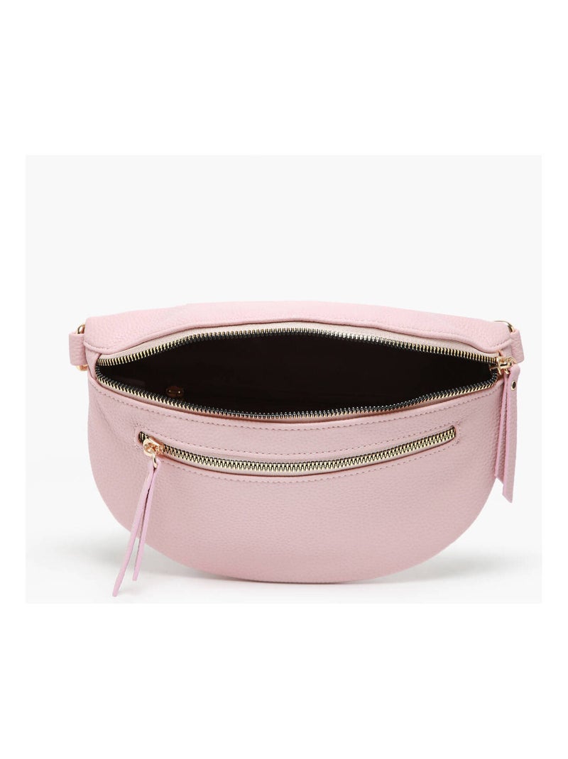 Sac Banane Miniprix Toile Enduite Blanc Rose clair - Kiabi