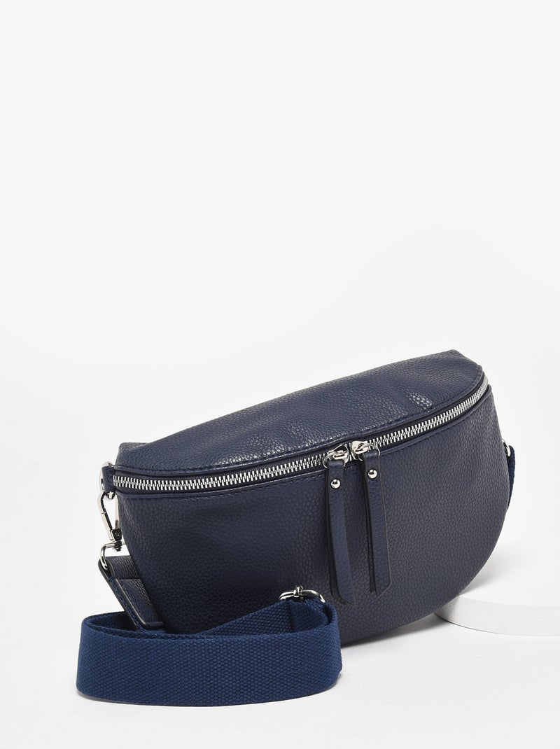 Sac Banane Miniprix Toile Enduite Bleu nuit - Kiabi