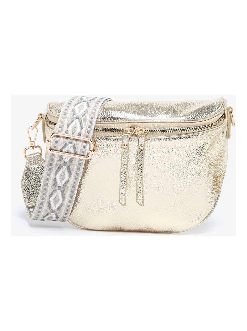 Sac Banane Miniprix Toile Enduite Gold - Kiabi