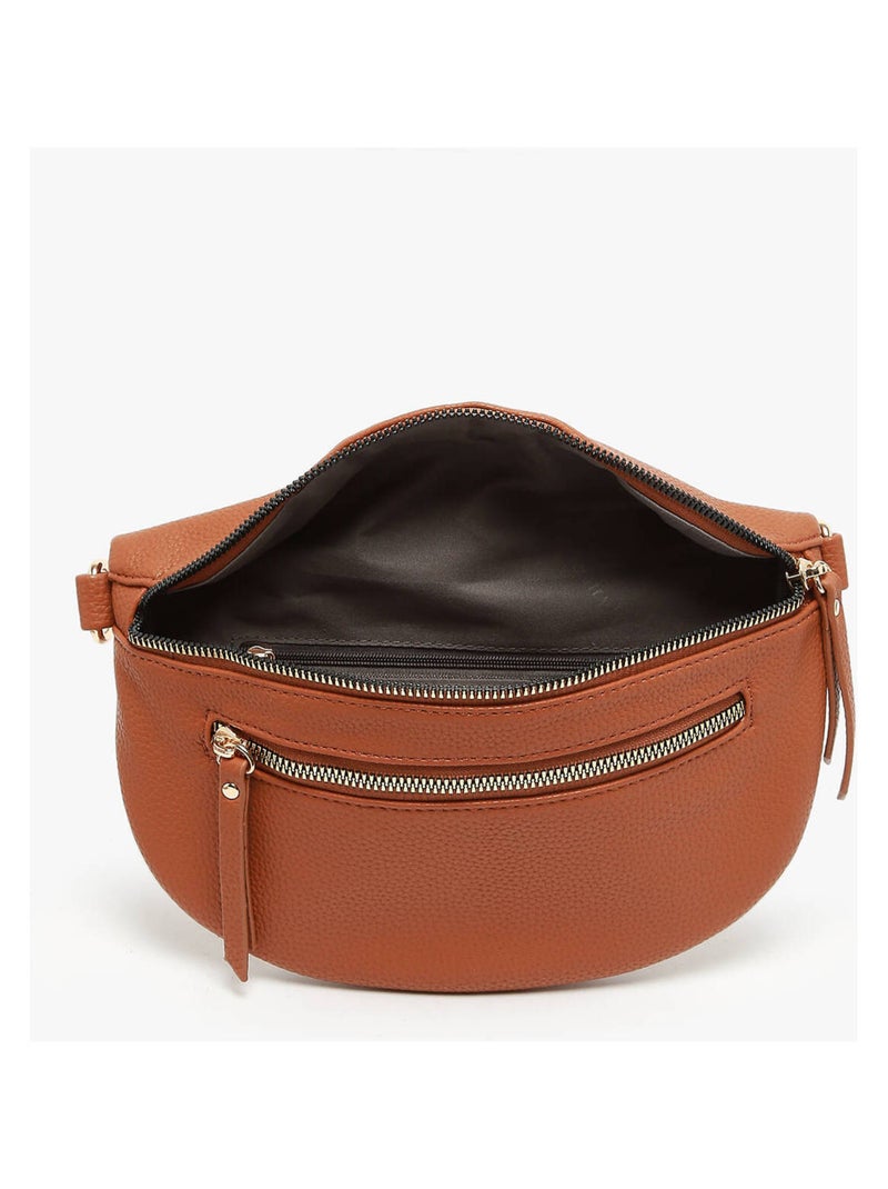 Sac Banane Miniprix Toile Enduite Marron - Kiabi