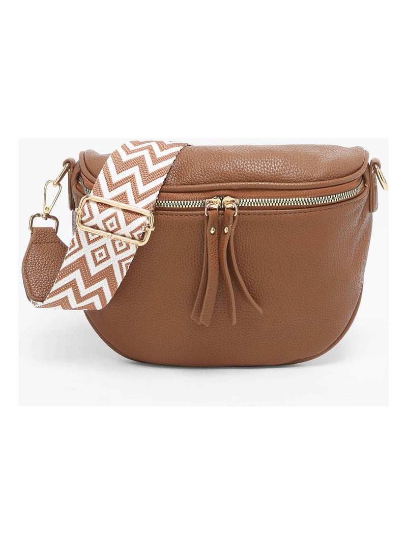 Sac Banane Miniprix Toile Enduite Marron havane - Kiabi
