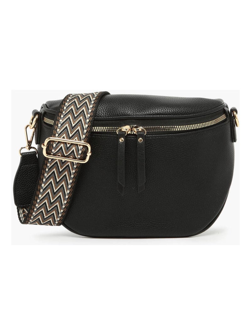 Sac Banane Miniprix Toile Enduite Noir - Kiabi