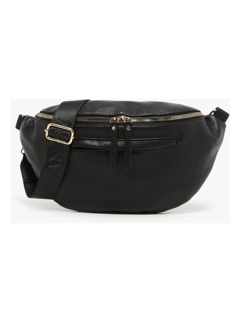 Sac Banane Miniprix Toile Enduite Noir - Kiabi