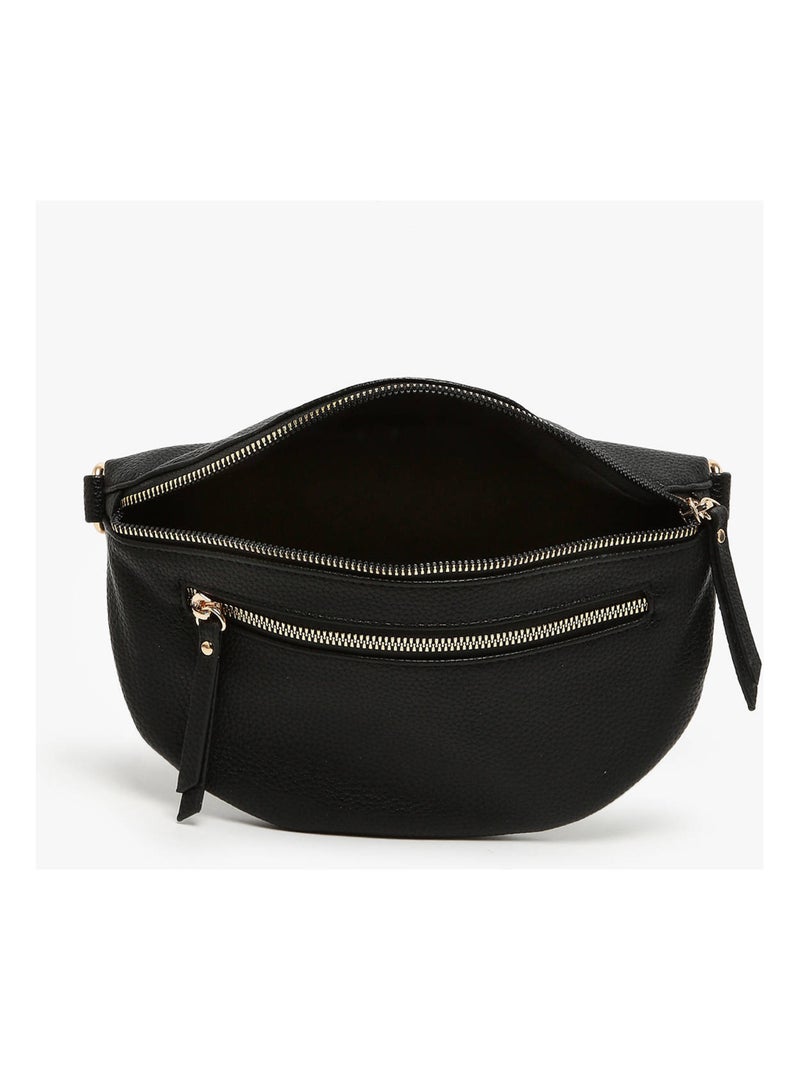 Sac Banane Miniprix Toile Enduite Noir - Kiabi