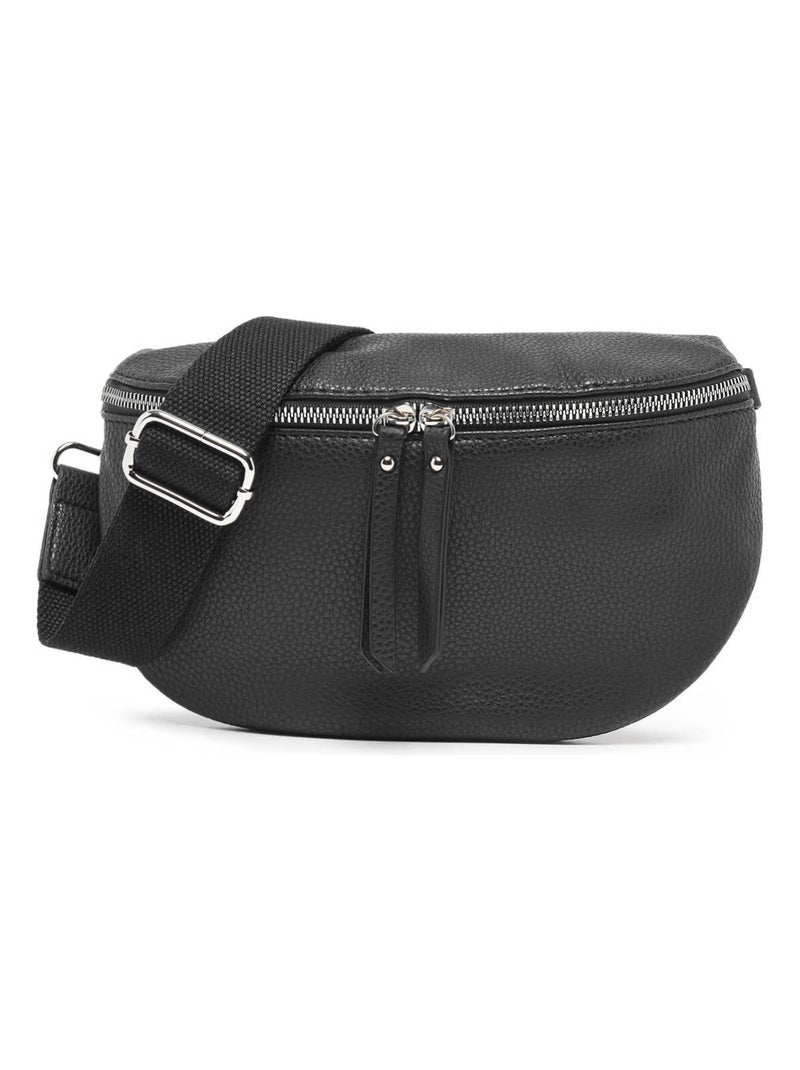 Sac Banane Miniprix Toile Enduite Noir Noir - Kiabi