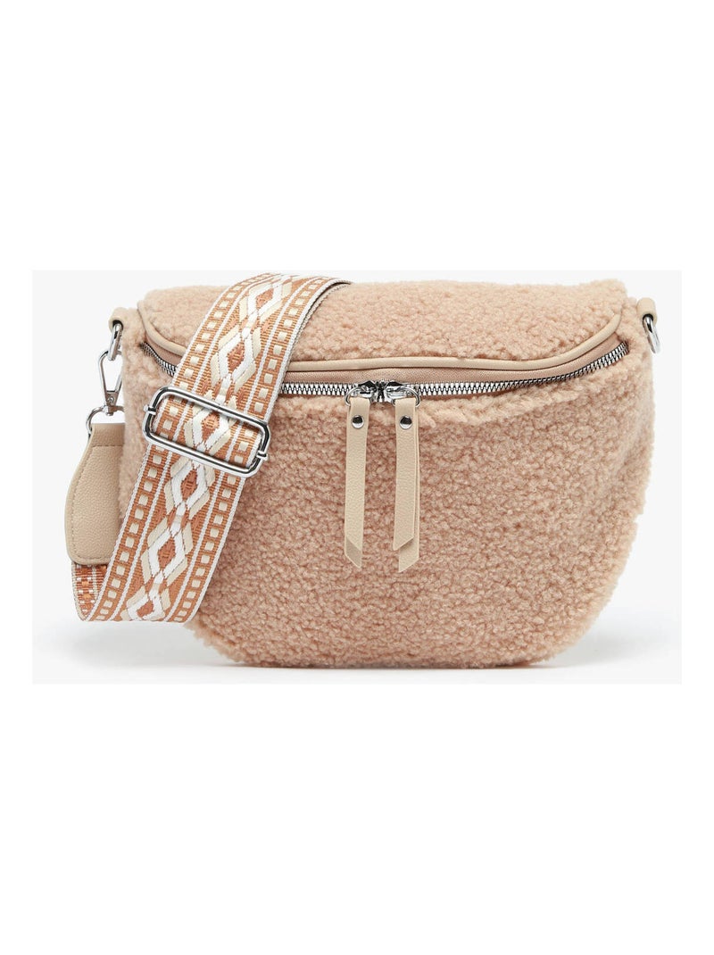 Sac Banane Miniprix Toile Enduite Taupe - Kiabi