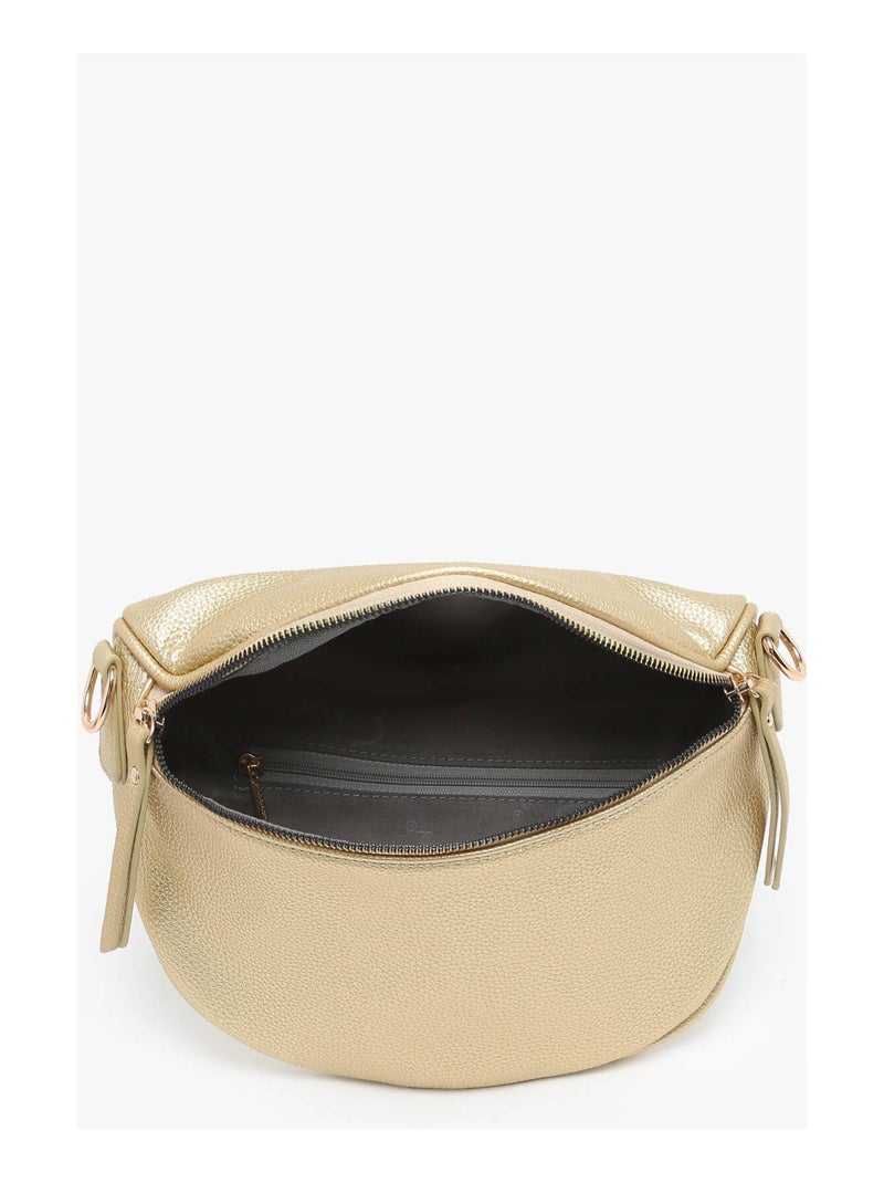 Sac Banane Miniprix Toile Enduite Taupe/Doré - Kiabi