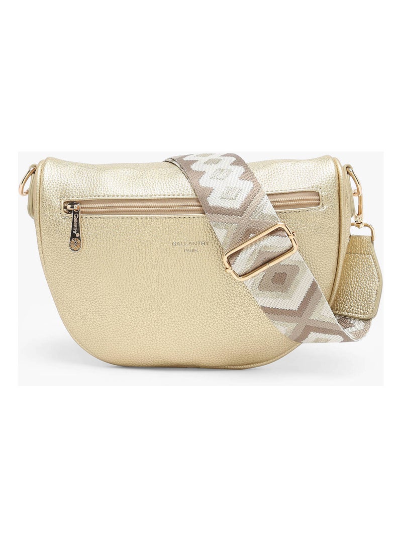 Sac Banane Miniprix Toile Enduite Taupe/Doré - Kiabi