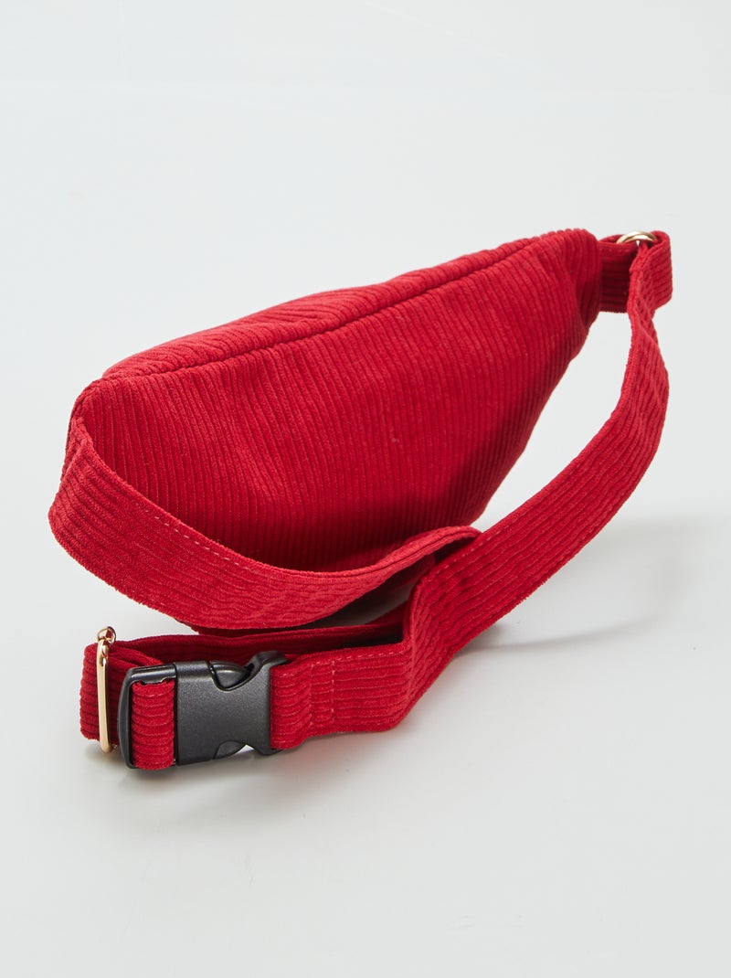 Sac banane 'Minnie' en velours côtelé Rouge - Kiabi